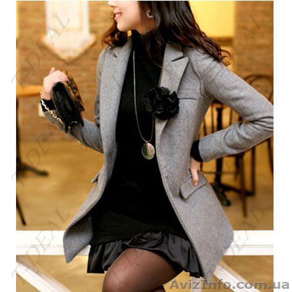 Шерстяное пальто с длинным рукавом - <ro>Изображение</ro><ru>Изображение</ru> #1, <ru>Объявление</ru> #774852