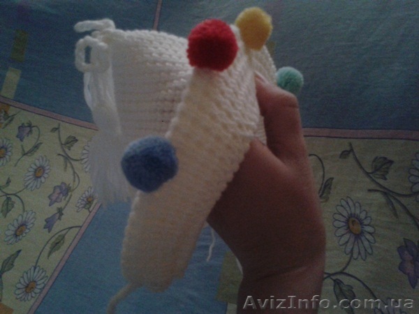 Вязанная шапочка для девочки. б/у - <ro>Изображение</ro><ru>Изображение</ru> #1, <ru>Объявление</ru> #961331