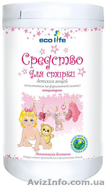 Средство для стирки детских вещей Eco Life (на ферментной основе), 1000г - <ro>Изображение</ro><ru>Изображение</ru> #1, <ru>Объявление</ru> #1094662
