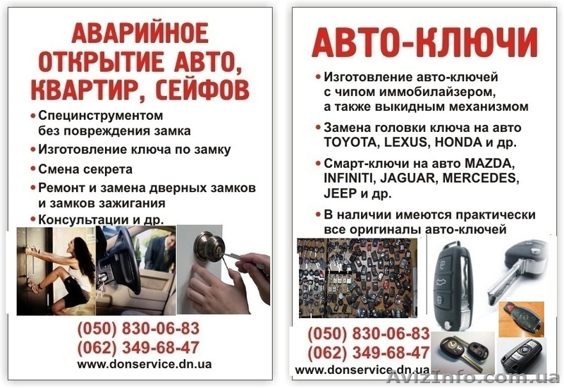 Аварийное открытие замков в Донецке     - <ro>Изображение</ro><ru>Изображение</ru> #1, <ru>Объявление</ru> #749507