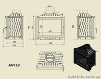 Чугунные каминные топки Kratki Antek (10 кВт) - <ro>Изображение</ro><ru>Изображение</ru> #2, <ru>Объявление</ru> #890901