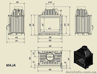 Чугунная каминная топка Kratki Maja (12 кВт) - <ro>Изображение</ro><ru>Изображение</ru> #2, <ru>Объявление</ru> #891080
