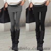 Теплые леггинсы с юбкой (серые, чёрные). Леггинсы-Юбка 2014! - <ro>Изображение</ro><ru>Изображение</ru> #1, <ru>Объявление</ru> #1034325