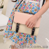 Женская сумка-портфель на ремне в 5-ти карамельных тонах. Актуальный  ретро-стил - <ro>Изображение</ro><ru>Изображение</ru> #3, <ru>Объявление</ru> #1034335