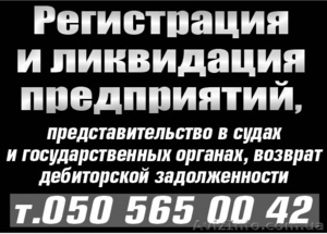 регистрация предпринимателей и предприятий всех форм собственности; в Донецке - <ro>Изображение</ro><ru>Изображение</ru> #2, <ru>Объявление</ru> #229528