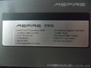 Acer 5741g совсем не использовался - <ro>Изображение</ro><ru>Изображение</ru> #3, <ru>Объявление</ru> #351031