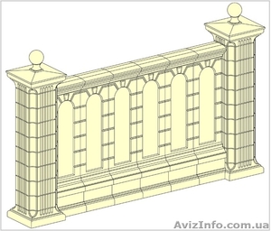Міжколонні секції,  огорожа ПП