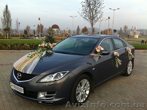 Авто на свадьбу Mazda 6 New с украшениями - <ro>Изображение</ro><ru>Изображение</ru> #1, <ru>Объявление</ru> #376410
