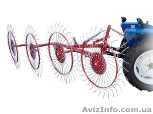 Грабли ворошилки навесные (Солнышко) 4-х колесные