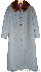 Пальто женское драповое новое с норковым воротником - <ro>Изображение</ro><ru>Изображение</ru> #1, <ru>Объявление</ru> #831169