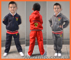 Брендовый спортивный костюм Ferrari для мальчиков - <ro>Изображение</ro><ru>Изображение</ru> #1, <ru>Объявление</ru> #975674