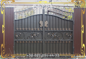 Ворота распашные, металлические сварные ворота, кованые, фото, купить. - <ro>Изображение</ro><ru>Изображение</ru> #1, <ru>Объявление</ru> #865547