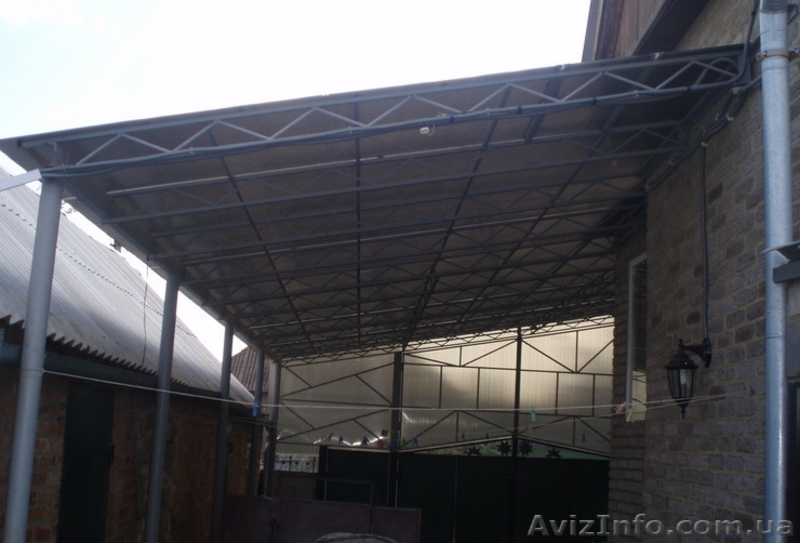 Изготавливаем навесы из поликарбоната любых размеров, конфигураций, форм. - <ro>Изображение</ro><ru>Изображение</ru> #3, <ru>Объявление</ru> #59535