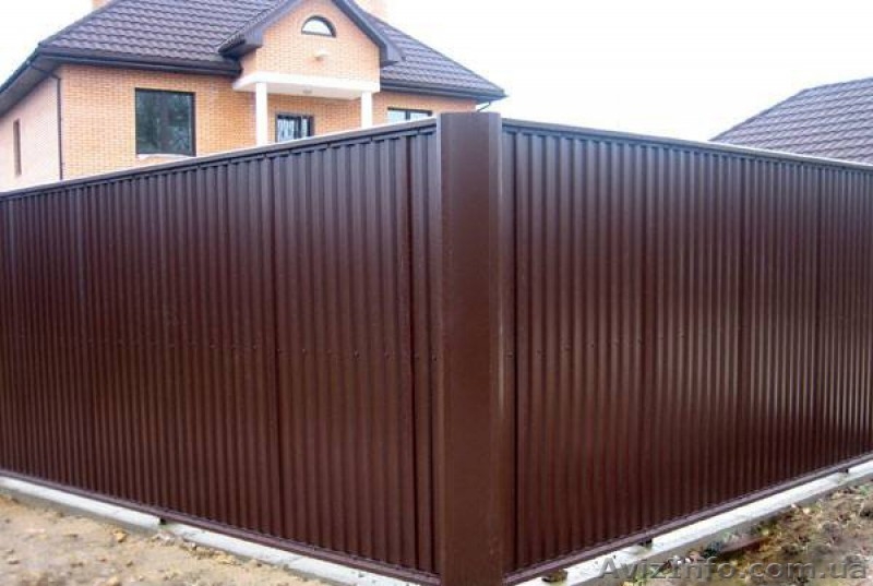 Забор, ворота, калитки из профнастила - <ro>Изображение</ro><ru>Изображение</ru> #1, <ru>Объявление</ru> #566728
