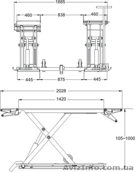 MO-600MR Подъемник ножничный гидравлический 3т стационарный/подкатной. - <ro>Изображение</ro><ru>Изображение</ru> #3, <ru>Объявление</ru> #82559