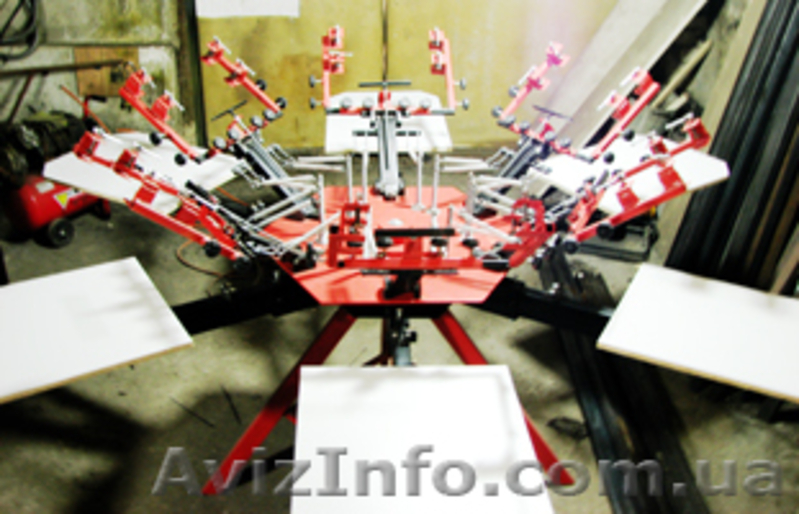 Ручной плоскопечатный станок карусельного типа 6х6 (6 столов 6 цветов) - <ro>Изображение</ro><ru>Изображение</ru> #2, <ru>Объявление</ru> #718309