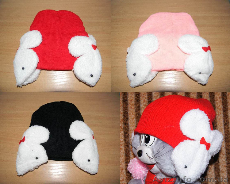 Шапочки с ушками-зайчиками - <ro>Изображение</ro><ru>Изображение</ru> #2, <ru>Объявление</ru> #785228