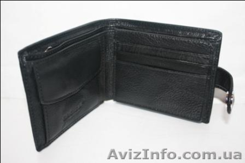 Мужской чёрный кожаный кошелёк - <ro>Изображение</ro><ru>Изображение</ru> #3, <ru>Объявление</ru> #853570