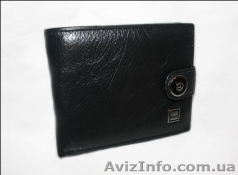 Мужской чёрный кожаный кошелёк - <ro>Изображение</ro><ru>Изображение</ru> #4, <ru>Объявление</ru> #853570