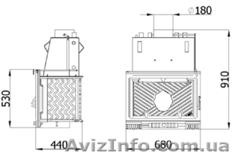 Топка каминная Kaw-met W1 с водяным контуром  - <ro>Изображение</ro><ru>Изображение</ru> #2, <ru>Объявление</ru> #912373