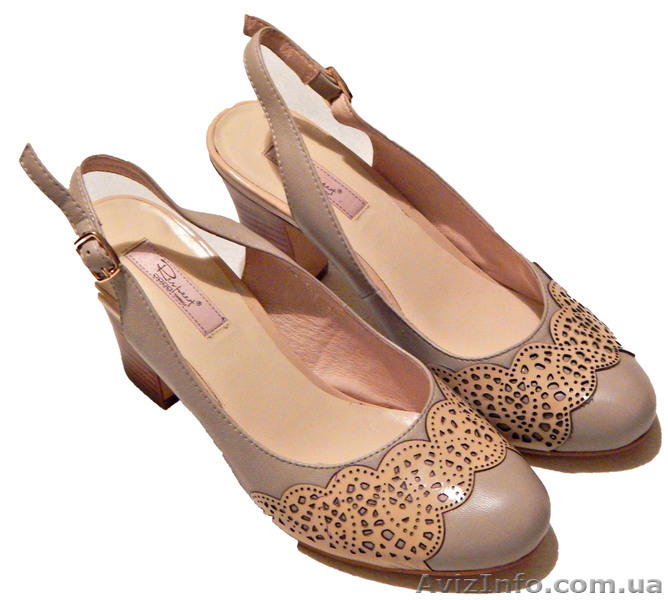 Туфли женские кожаные, р-р 37, новые, бежевые, пр-во Россия - <ro>Изображение</ro><ru>Изображение</ru> #1, <ru>Объявление</ru> #976140