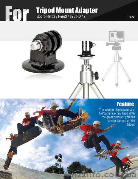 Гнездо крепления Адаптер для Gopro Hero2 / Hero3 - <ro>Изображение</ro><ru>Изображение</ru> #2, <ru>Объявление</ru> #1017674