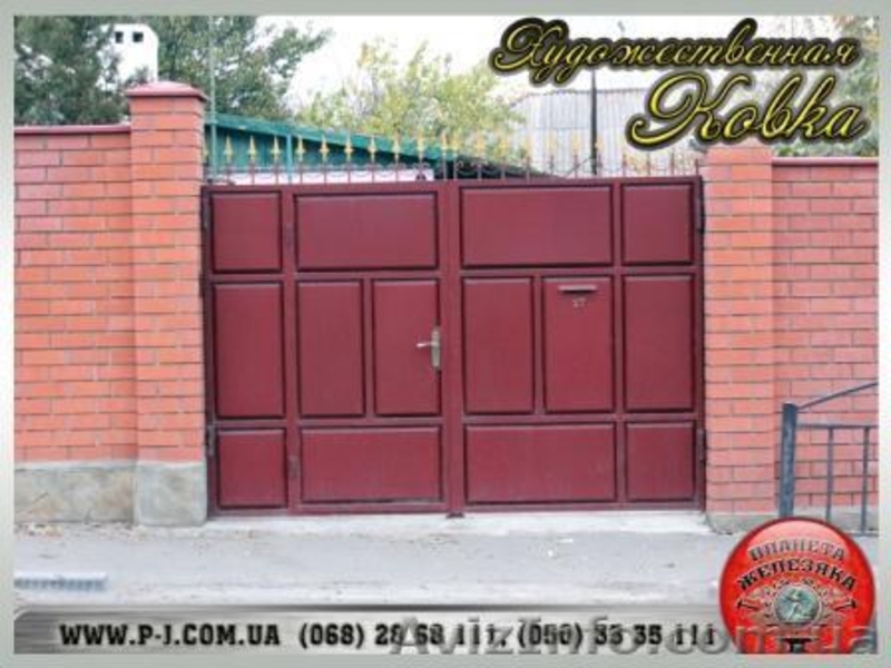 Ворота филенчатые «шоколадка» под заказ. - <ro>Изображение</ro><ru>Изображение</ru> #1, <ru>Объявление</ru> #1037246